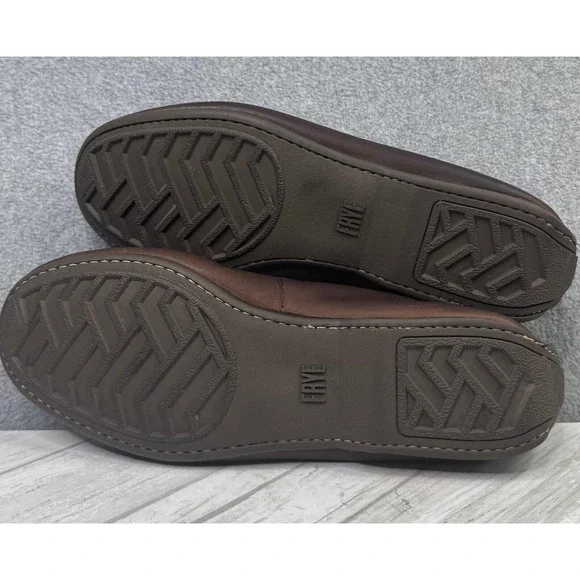 Frye Lewis Venetian Men's 9.5D Tan Brown Leather Loafers Driving Slip On Casual - Picture 6 of 9